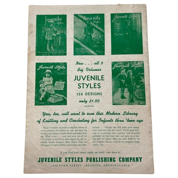 1941 Marys Dollies Volume No 5 Doll Clothes Pattern Book Knit Crochet Mary Hoyer - Picture 2 of 10